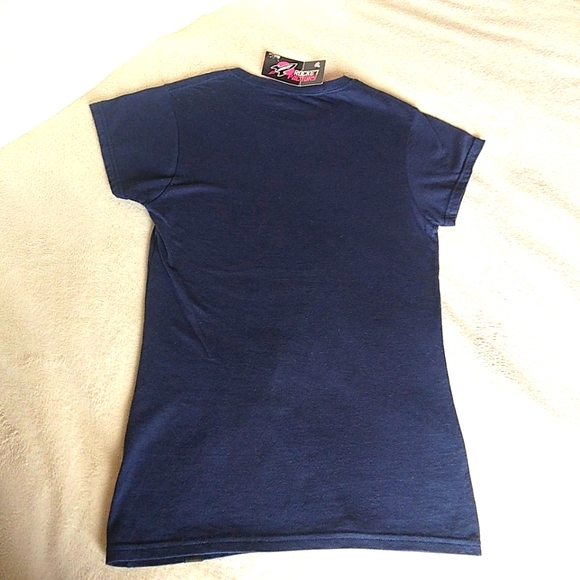 NWT Rocket Factory Navy T-shirt Keep Calm and Carry Yarn size S - Picture 3 of 7